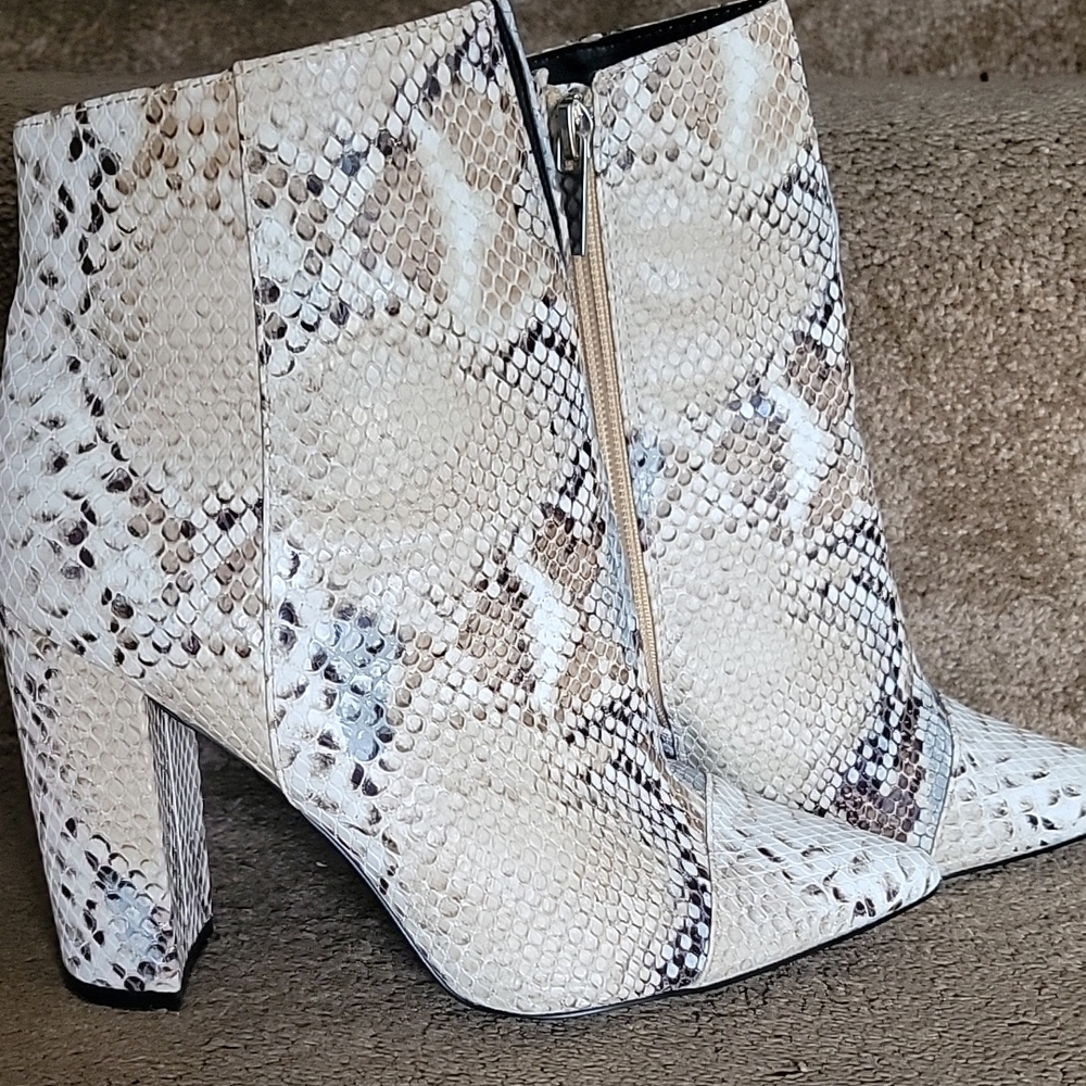 Snakeskin Ankle Boots